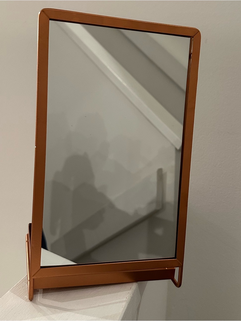 NWT Vanity Mirror & Jewelry Holder, Gold Rose Tone Color